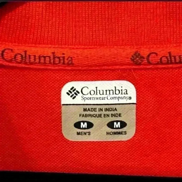 Columbia Men's Polo Shirt Orange Size Medium - Picture 4 of 7